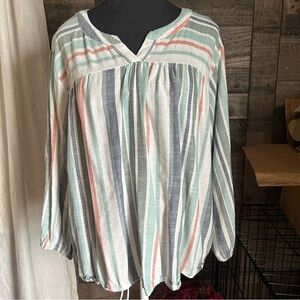 Knox Rose Multicolor Striped Blouse